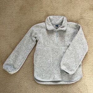 Old Navy Kids Gray Fleece Jacket sweatshirt